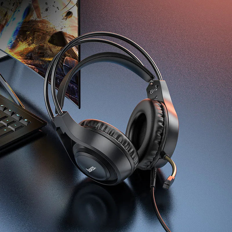 Hoco W106 Tiger Gaming Headset – Noise-Cancelling, RGB Light, Deep Bass – Best Budget Gaming Headphones UAE