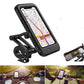 Waterproof magnetic bike phone holder for 4–6.7 inch phones. Features 360° rotation, 3-joint adjustment, sensitive touch screen, strong waterproofing, and secure magnetic lock for stable riding.